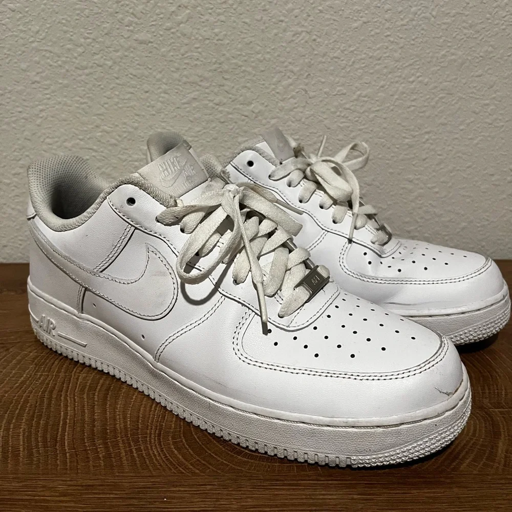 White/White Nike Air Force 1, size 10 - Picture 2 of 8